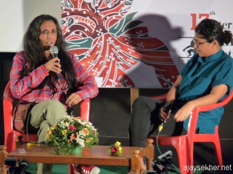 Dipa Mehta in conversation at Sree. Her Midnight's Children was a crowd puller in IFFK 2012