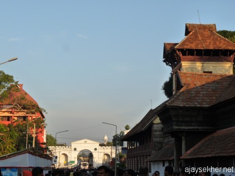 East Fort and the historic Methan Mani (Mohammedan Clock) inside, built as a symbolic hit at the Mysore sultans especially Tipu by the Travancore kingdom that was spared in the Mysore occupation due to the British attack in Srirangapatanam.