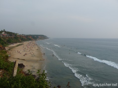 Nature that washes away your sins; Varkala Papanasam beach: A view from the north of the cliff