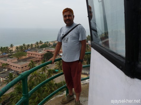 At the summit of Anjengo light house. Photo: Jerry Antony