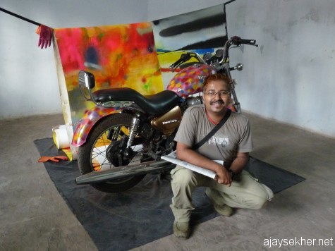Before an installation using a motor cycle.