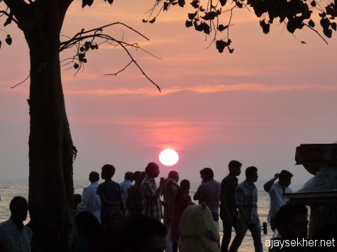 Sunset at Fort Kochi beach.