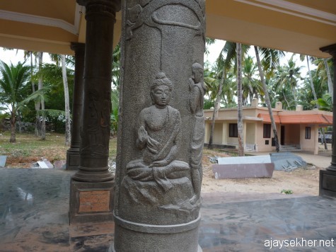 The buddha from Chandala Bhikshuki a pillar relief by Chavara Vijayan at Kayikara.