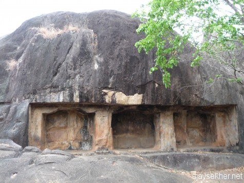 Rock cut vestige at Bhranthan Kallu east of Tiruvegapura in Palakad district.  Exactly like the Buddhist vestiges identified at Kattilapara in Kulatupuzha.