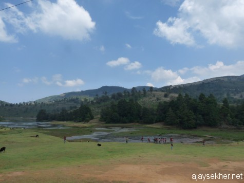 Naduvattam lake in the Nilgiri plateau. 