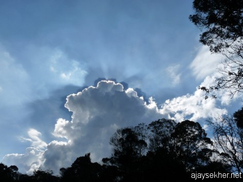 A sudden summer cloud formation above Pykara in the Nilgrirs, early march 2013.