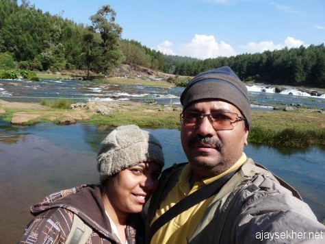 At Pykara falls with Jaime, early march 2013.
