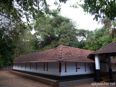 Tozhuvanur Durga temple, Kavumpuram, Valanchery.  The huge banyan is seen in the back ground in the north eastern corner.  It is a museum of rare plants and a memorial of local history.