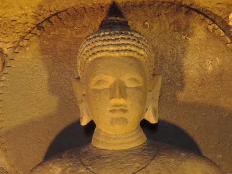 A young Buddha in Ajanta.  25 May 2013 Buddha Purnima