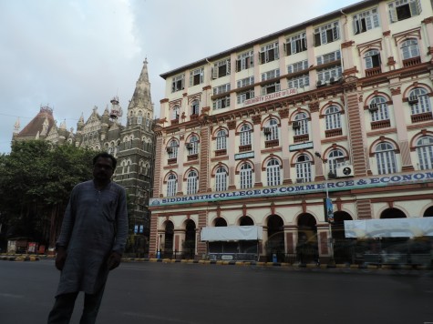Anirudh before Sidharth College Mumbai established by Dr Ambedkar; 26 May 2013.