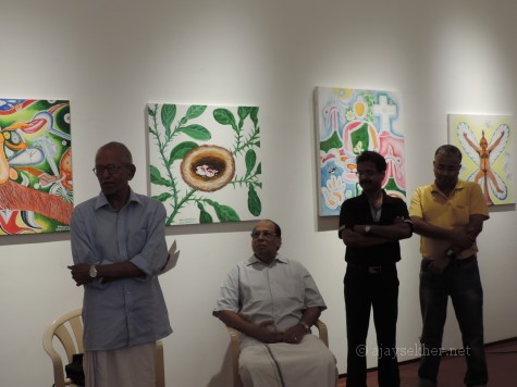 M K Sanu making the inaugural speech on 18 Sept 2013 at D H Hall Kochi, Gallery E